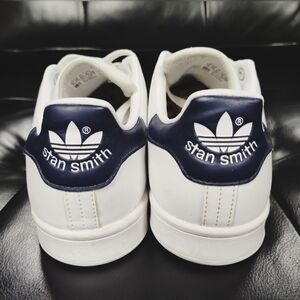 Adidas Stan Smith White and Dark Blue Shoes